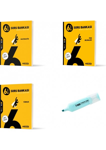 6.sınıf Matematik Fen Bilimleri ve Türkçe Soru Bankası (Yeni Müfredat)