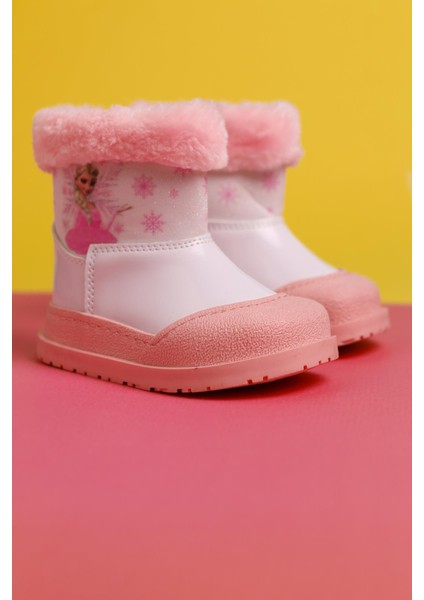 Elea Pembe Çizgi Karakter Baskılı Içi Kürklü Bebe Bot fiyatları