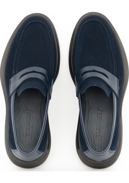 Triko Örme Lacivert Loafer Erkek Ayakkabı Eva/tpu Taban - 3550