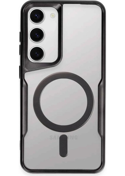 CPT16 Samsung Galaxy S23 Kılıf Boyi Magsafe Silikon Kapak - Siyah