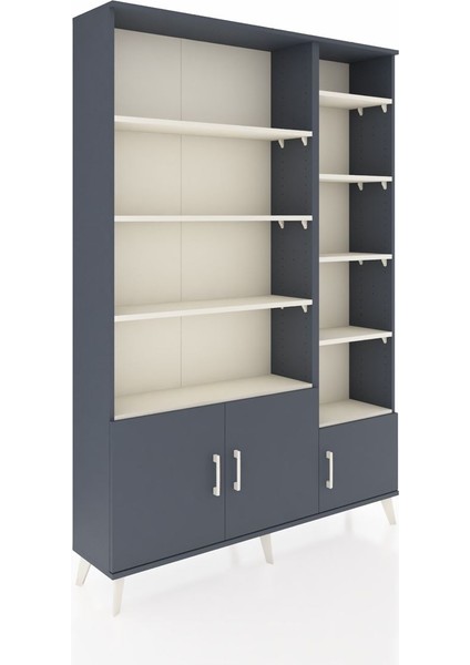 Arges Dolap 10 Raflı 3 Kapaklı 132X30X195 Antrasit-Antrasit/aytaşı fiyatları