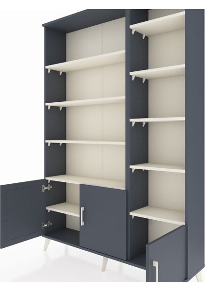 Arges Dolap 10 Raflı 3 Kapaklı 132X30X195 Antrasit-Antrasit/aytaşı fırsatları