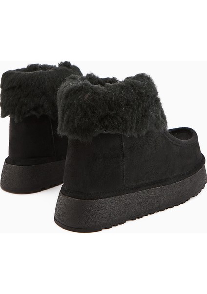 Erva Siyah Süet Kürklü Kadın Bot fırsatları