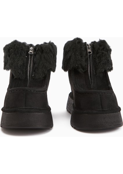 Erva Siyah Süet Kürklü Kadın Bot indirimleri
