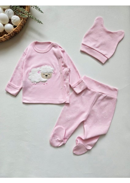 %100 Pamuklu 0-3 Ay Yenidoğan Bebek Hastane Çıkışı 3lü Set fiyatları