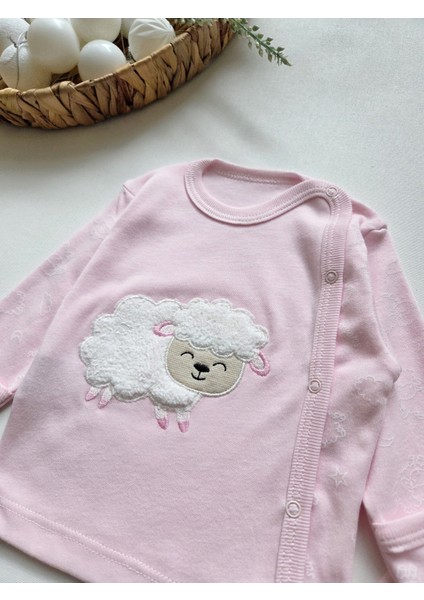 %100 Pamuklu 0-3 Ay Yenidoğan Bebek Hastane Çıkışı 3lü Set indirimleri