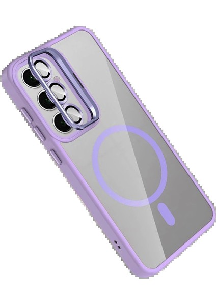 CPT16 Samsung Galaxy S24 Fe Remim Lensli Magsafe Standlı Kapak - Lila fırsatları