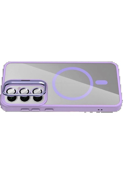 CPT16 Samsung Galaxy S24 Fe Remim Lensli Magsafe Standlı Kapak - Lila indirimleri
