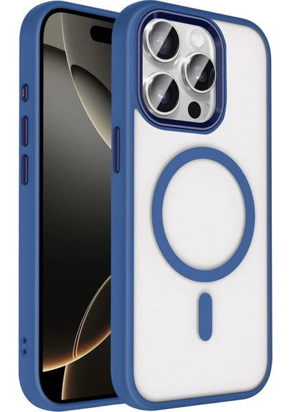 CPT16 Apple iPhone 15 Pro Max Terea Magsafe Kapak - Lacivert