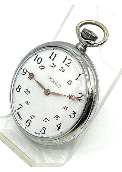 Movado Metal Kasa Kurmalı Cep Saati SAA069 modelleri