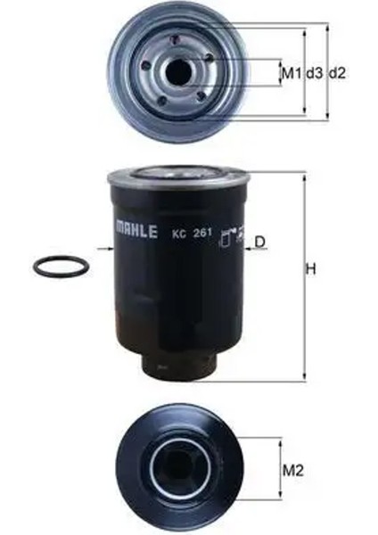 KC261D Yakit Filtresi 1213456 1455829 4962893