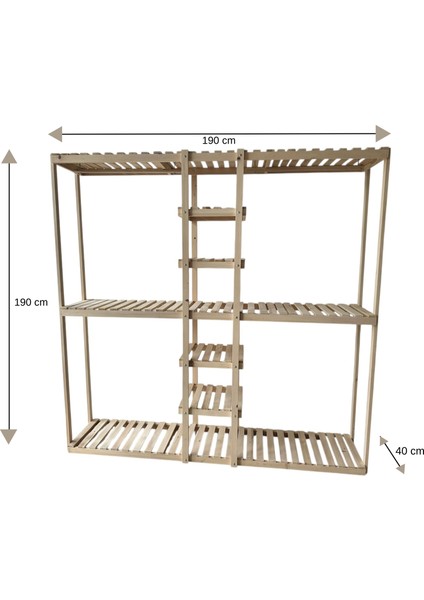 Doğal Ahşap Gardrop