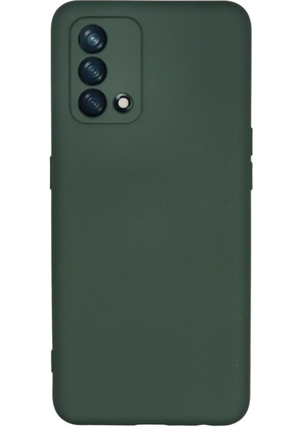 CPT16 Oppo A74 4g Kılıf Nano Içi Kadife Silikon - Koyu Yeşil