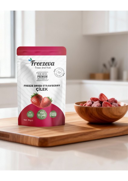 Dondurularak Kurutulmuş Çilek 15 gr – Freeze Dried Çilek - Çilek Kuru Meyve Cipsi modelleri