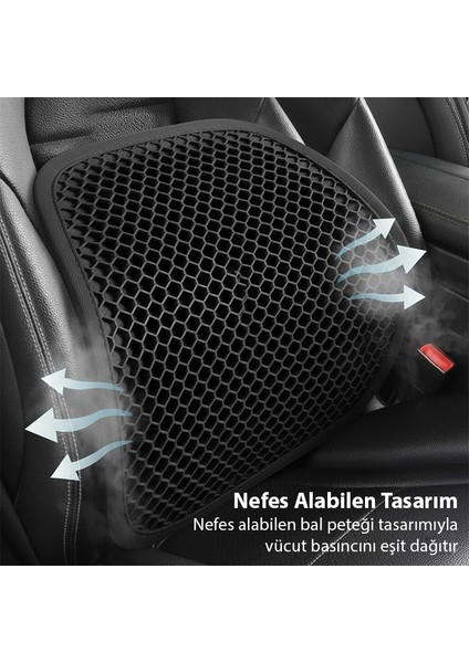 Jel Destekli Ortopedik Bel Sırt Minderi | Araç, Ofis ve Ev Koltukları Için Ergonomik Bel Sırt Destek Minderi modelleri