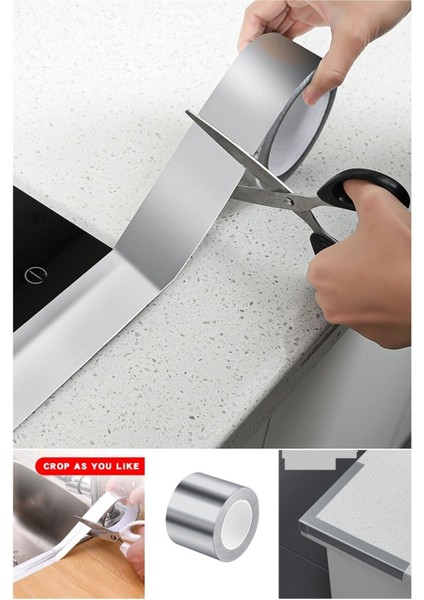 5 Metre 3cm Kendinden Yapışkanli Bant Alüminyum Su Sızdırmaz Isıya Dayanıklı Yanmaz Bant