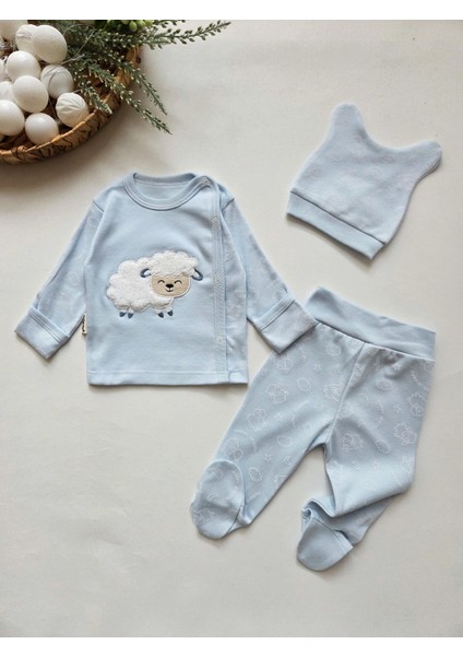 %100 Pamuklu 0-3 Ay Yenidoğan Bebek Hastane Çıkışı 3lü Set fiyatları