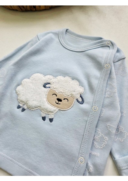 %100 Pamuklu 0-3 Ay Yenidoğan Bebek Hastane Çıkışı 3lü Set modelleri