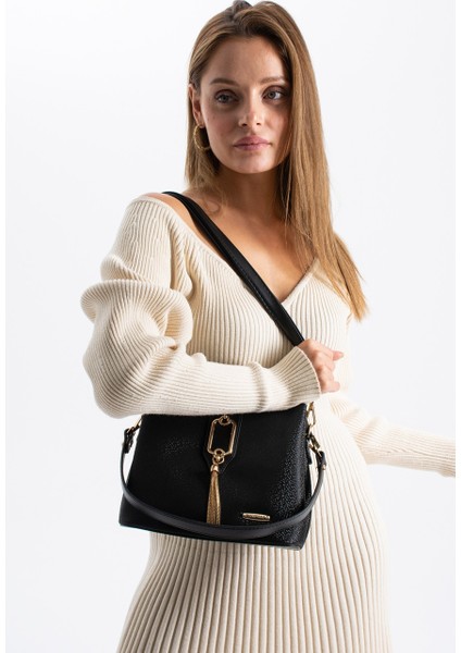 Gold Detaylı 3 Bölmeli Omuz & Çapraz Çanta 1438 fiyatları