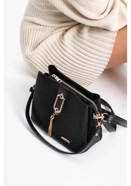 Gold Detaylı 3 Bölmeli Omuz & Çapraz Çanta 1438 modelleri