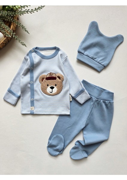 %100 Pamuklu 0-3 Ay Yenidoğan Bebek Hastane Çıkışı 3lü Set fiyatları