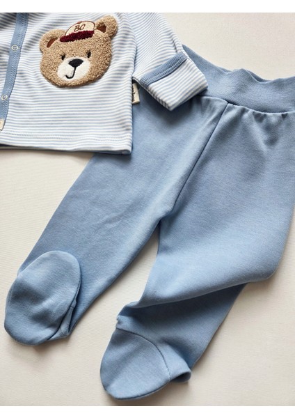 %100 Pamuklu 0-3 Ay Yenidoğan Bebek Hastane Çıkışı 3lü Set indirimleri