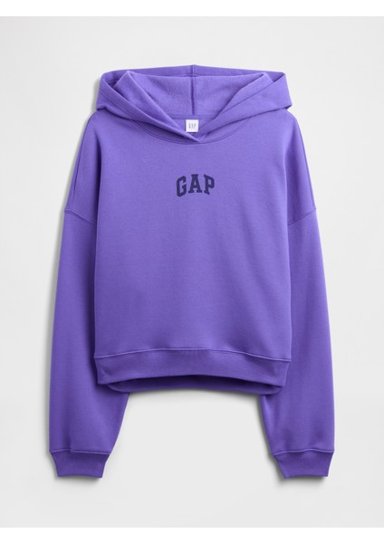 Kadın Açık Lila Relaxed Gap Logo Fleece Sweatshirt fiyatları