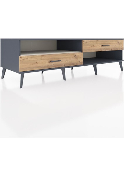 Kronos Tv Ünitesi Tek Raflı 2 Çekmeceli 176X59X51 Antrasit-Aytaşı/çam fiyatları