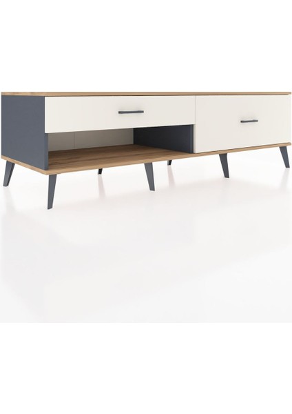 Kronos Tv Ünitesi 2 Çekmeceli 176X59X51 Antrasit-Çam/aytaşı fiyatları