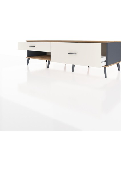 Kronos Tv Ünitesi 2 Çekmeceli 176X59X51 Antrasit-Çam/aytaşı modelleri