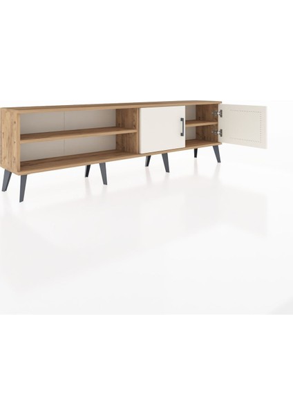 Arges Tv Ünitesi 2 Raflı 2 Kapaklı 176X30X51 Çam-Aytaşı/çam indirimleri