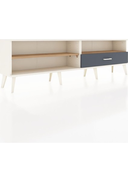 Arges Tv Ünitesi 2 Raflı Tek Çekmeceli 176X30X51 Aytaşı-Çam/antrasit fiyatları