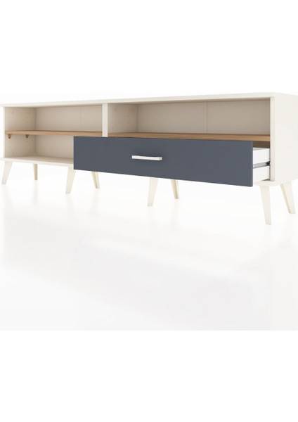 Arges Tv Ünitesi 2 Raflı Tek Çekmeceli 176X30X51 Aytaşı-Çam/antrasit fırsatları