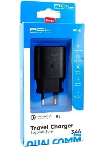 H3 3.4A 18 Watt Şarj Başlık Duvar Sarj Aleti H3 3.4A 18 Watt Şarj Başlığı modelleri