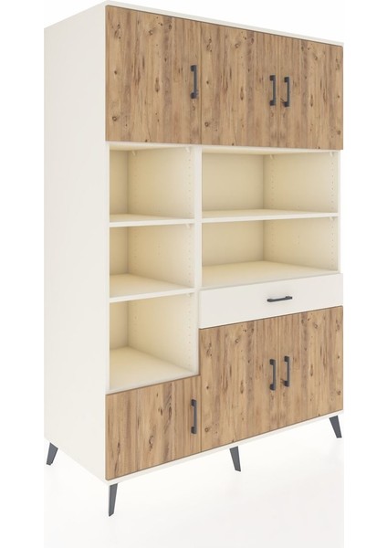 Kronos Dolap 10 Raflı Tek Çekmeceli 6 Kapaklı 132X59X195 Aytaşı-Çam/aytaşı fiyatları