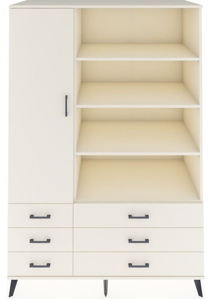 Kronos Dolap 8 Raflı 6 Çekmeceli Tek Kapaklı 132X59X195 Aytaşı-Aytaşı/aytaşı