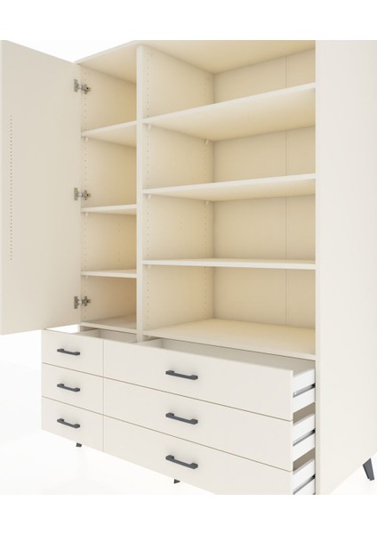 Kronos Dolap 8 Raflı 6 Çekmeceli Tek Kapaklı 132X59X195 Aytaşı-Aytaşı/aytaşı fırsatları