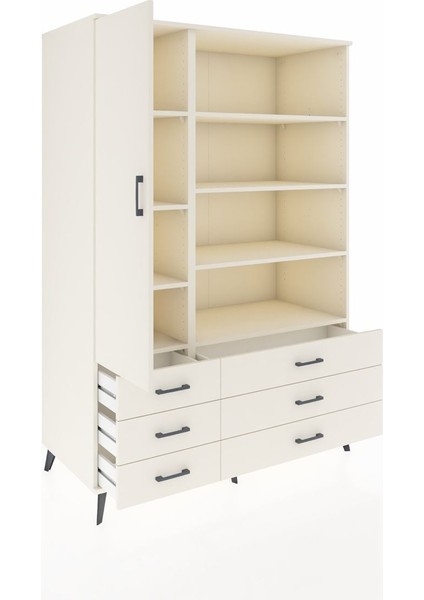 Kronos Dolap 8 Raflı 6 Çekmeceli Tek Kapaklı 132X59X195 Aytaşı-Aytaşı/aytaşı indirimleri