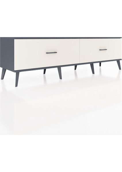 Hyperion Tv Ünitesi 2 Çekmeceli 176X44X51 Antrasit-Antrasit/aytaşı fiyatları