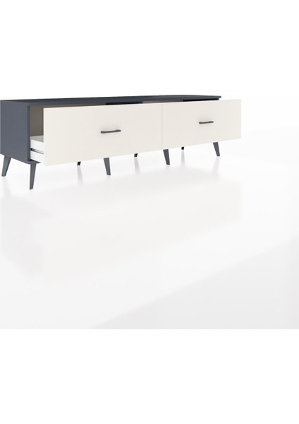 Hyperion Tv Ünitesi 2 Çekmeceli 176X44X51 Antrasit-Antrasit/aytaşı indirimleri