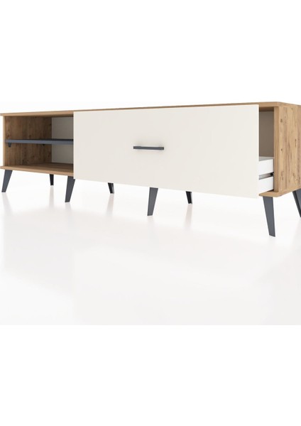 Hyperion Tv Ünitesi Tek Raflı Tek Çekmeceli 176X44X51 Çam-Antrasit/aytaşı fırsatları