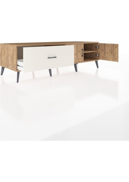 Kronos Tv Ünitesi Tek Raflı Tek Çekmeceli 2 Kapaklı 176X59X51 Çam-Çam/aytaşı indirimleri