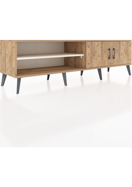 Hyperion Tv Ünitesi 2 Raflı 2 Kapaklı 176X44X51 Çam-Çam/aytaşı fiyatları