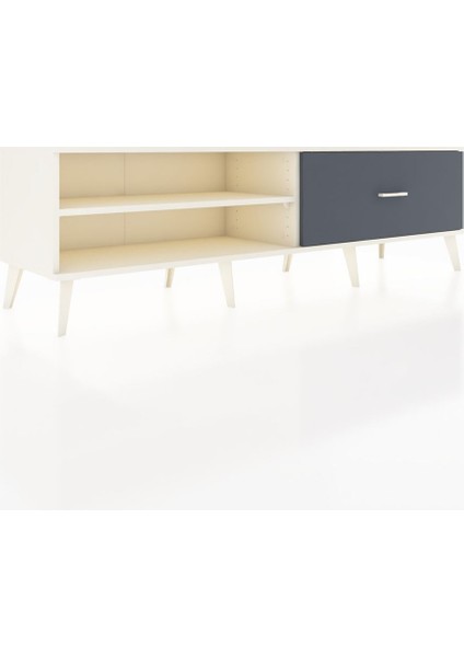 Hyperion Tv Ünitesi Tek Raflı Tek Çekmeceli 176X44X51 Aytaşı-Aytaşı/antrasit fiyatları