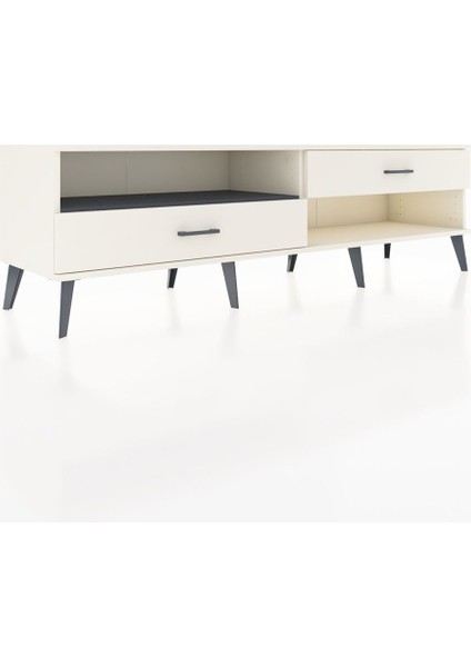 Hyperion Tv Ünitesi Tek Raflı 2 Çekmeceli 176X44X51 Aytaşı-Antrasit/aytaşı fiyatları