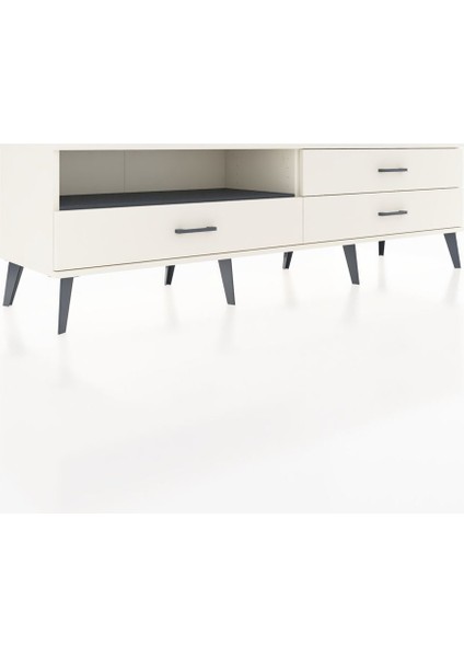 Hyperion Tv Ünitesi Tek Raflı 3 Çekmeceli 176X44X51 Aytaşı-Antrasit/aytaşı fiyatları