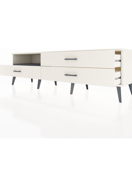 Hyperion Tv Ünitesi Tek Raflı 3 Çekmeceli 176X44X51 Aytaşı-Antrasit/aytaşı fırsatları