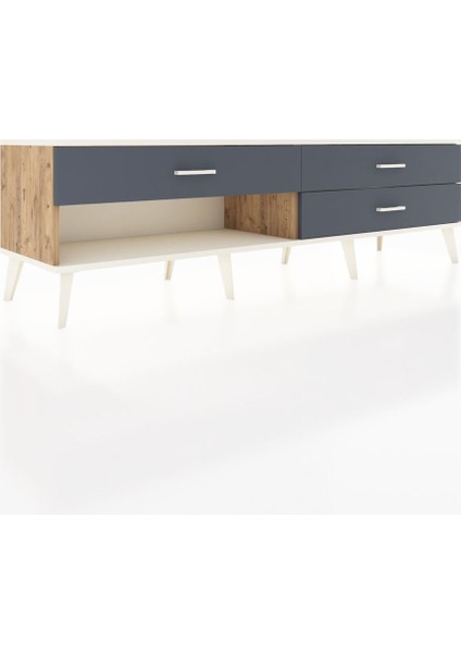 Hyperion Tv Ünitesi 3 Çekmeceli 176X44X51 Çam-Aytaşı/antrasit fiyatları