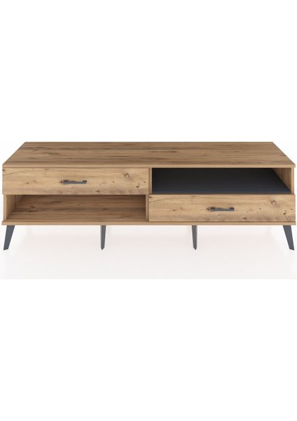 Hyperion Tv Ünitesi Tek Raflı 2 Çekmeceli 176X44X51 Çam-Antrasit/çam