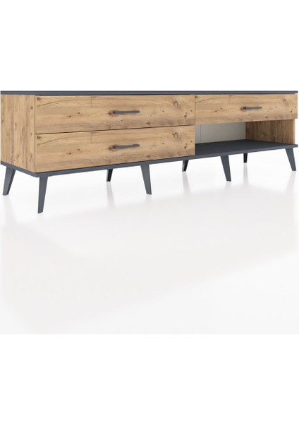 Hyperion Tv Ünitesi 3 Çekmeceli 176X44X51 Çam-Antrasit/çam fiyatları